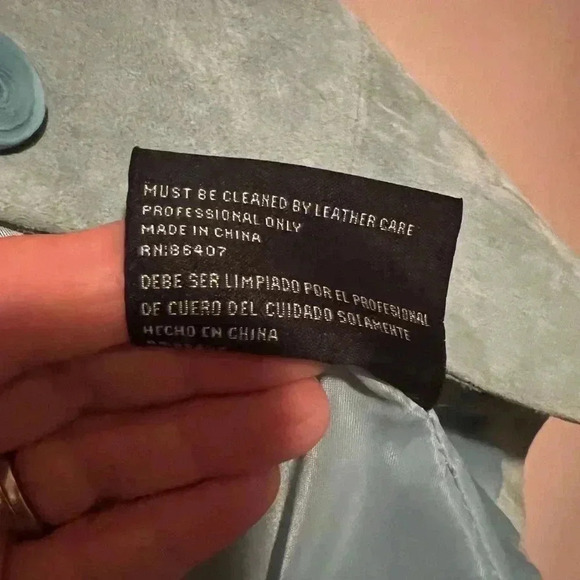 NWT Light Green/Blue BGSD Women's Sz XL Suede Button Down Blazer - Picture 6 of 11